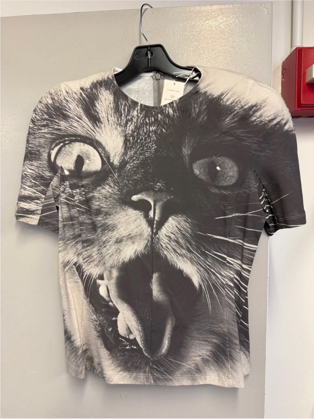 NWT Tory Burch Cat Printed T Shirt Tee Photo Animal Portrait Walter Schels